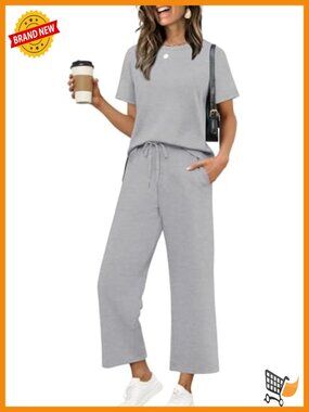 Side Slit Lounge Set 2 Piece Travel Outfits Loungewear Tracksuit